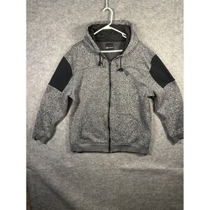 Akademiks 2XL Gray Full Zip Hoodie Jacket‎ Black Shoulder Accent Mens